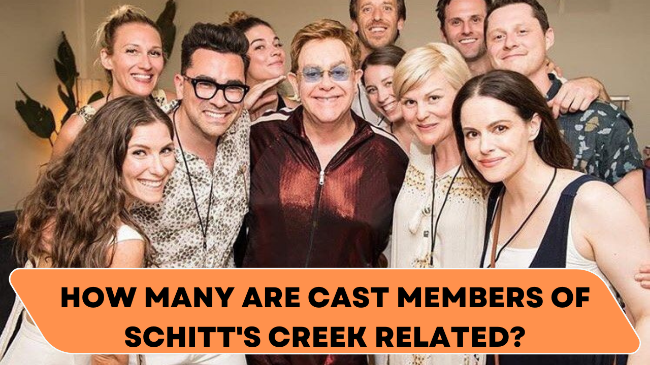 How many are cast members of Schitt's Creek related?